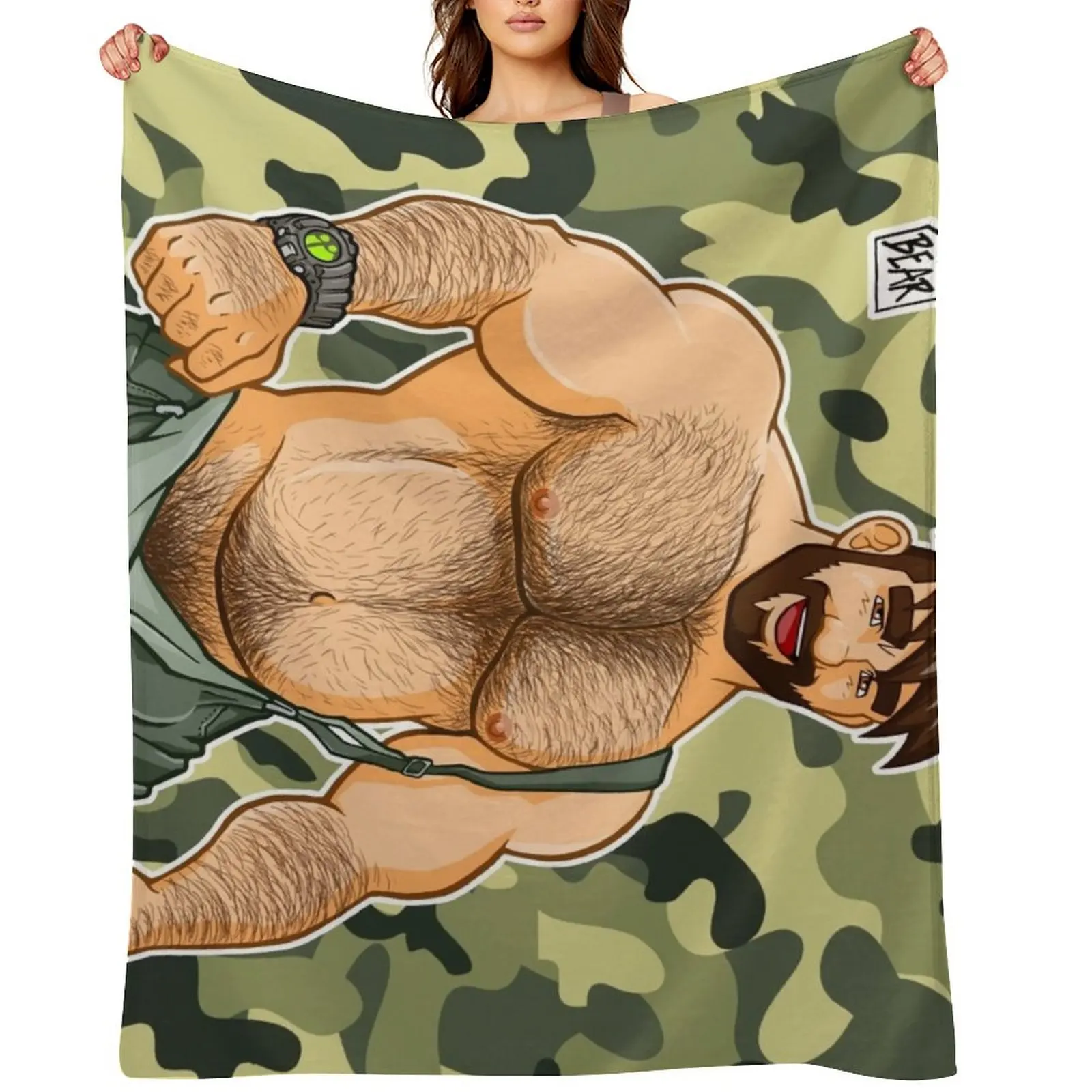 

ADAM LIKES DUNGAREES - CAMOUFLAGE Throw Blanket Furry Blankets Sofas Of Decoration Thins Bed covers Blankets