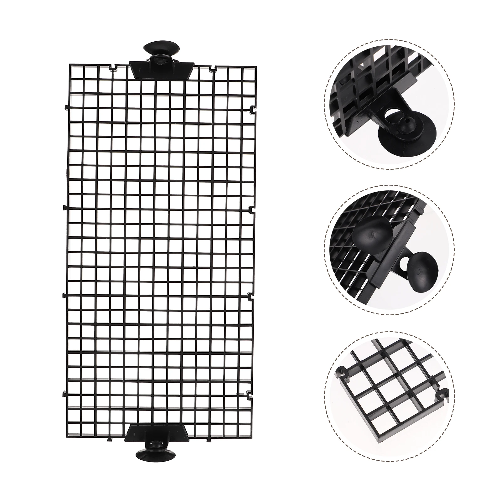 

3 Pieces 30x15cm Fish Tank Isolation Boards Black Color with 10 Suction Cups Aquarium Divider Supplies Easy Install Remove Pet