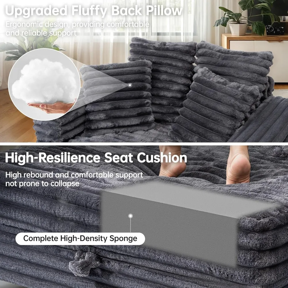 كرسي صالة كبير الحجم داخلي، سرير أريكة مريح مع مساحة تخزين، أريكة نوم من القطيفة الرقيقة، كراسي قراءة أرائك سحابية #6