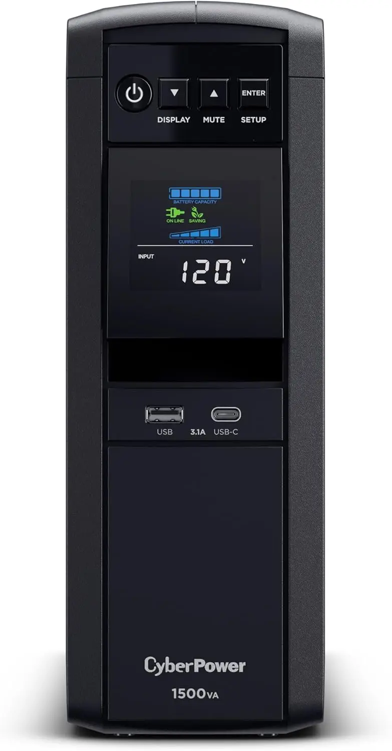 

CP1500PFCLCD PFC Sineave S Baery Ba and Surge Proecor, 1500 ВА0, 12 Оул, AVR, мини-интерьер UL Ceri