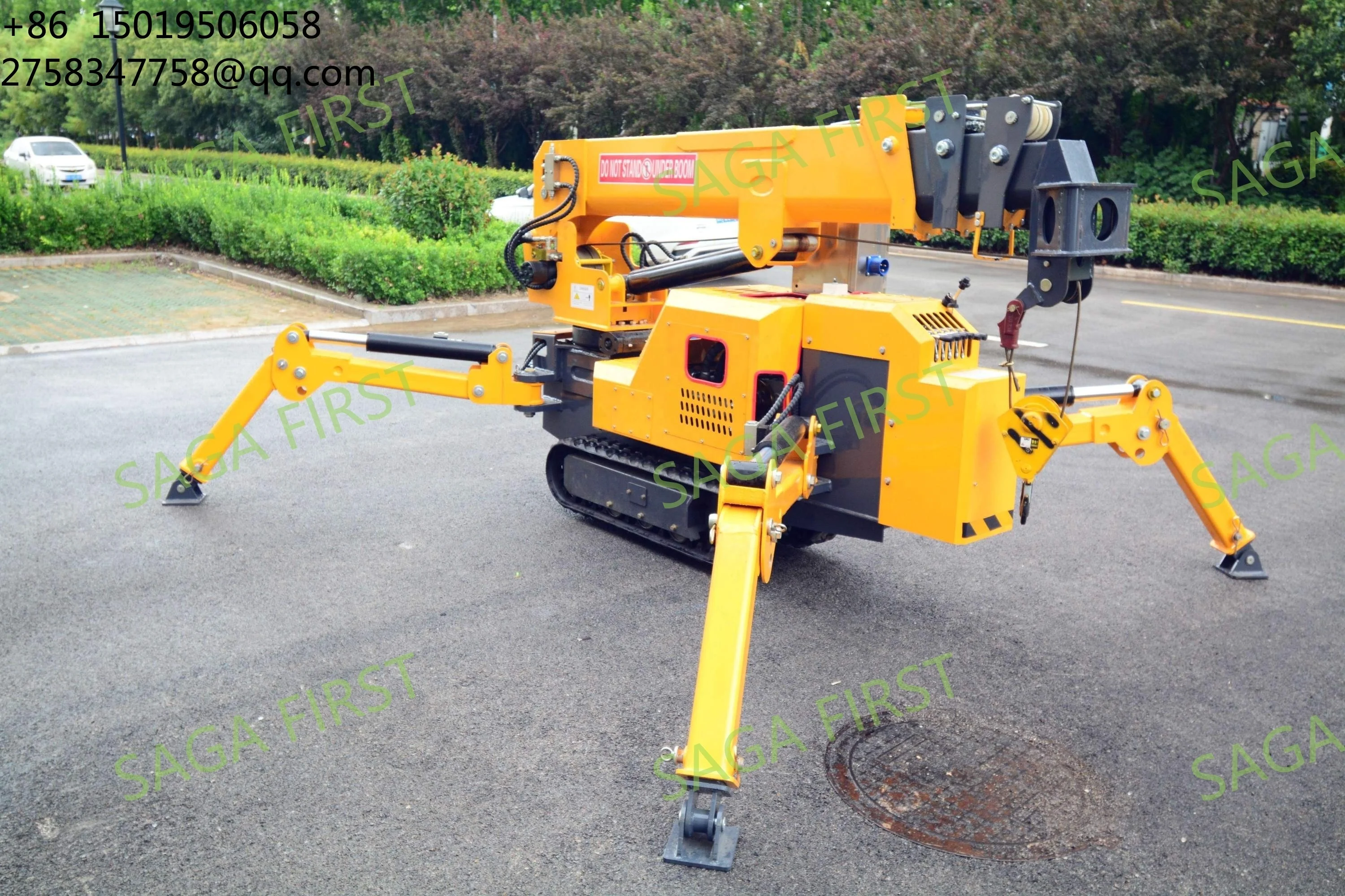 Heavy D-uty 5ton 8ton 10ton 12ton 14ton Spider Crawler Crane Elevator Hoist Glass Curtain Wall Lift With Telescopic Boom