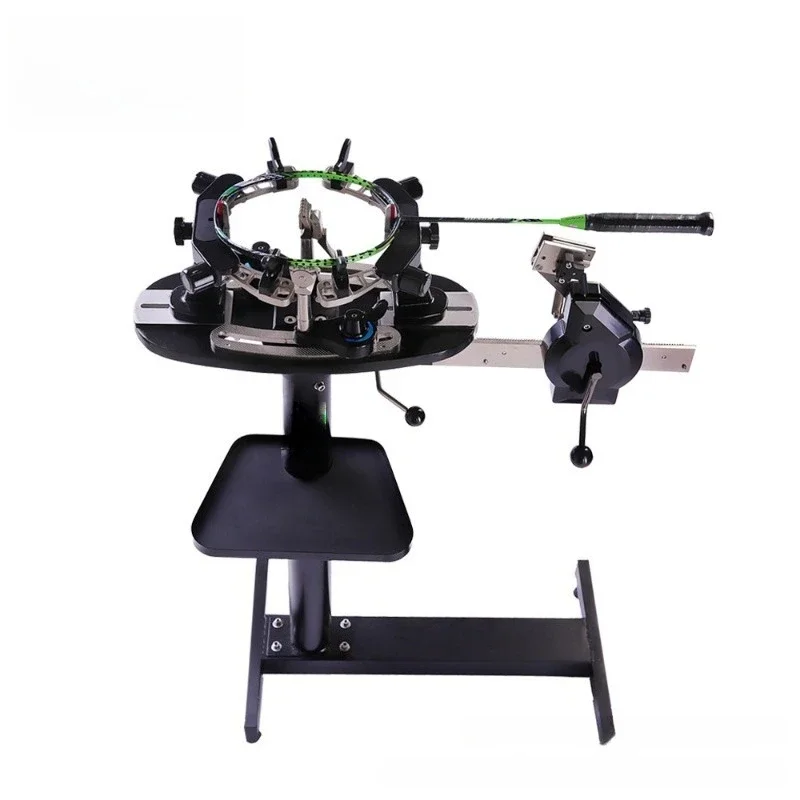 Vertical hand-cranked net feather racket threading machine, racket wire drawing machine