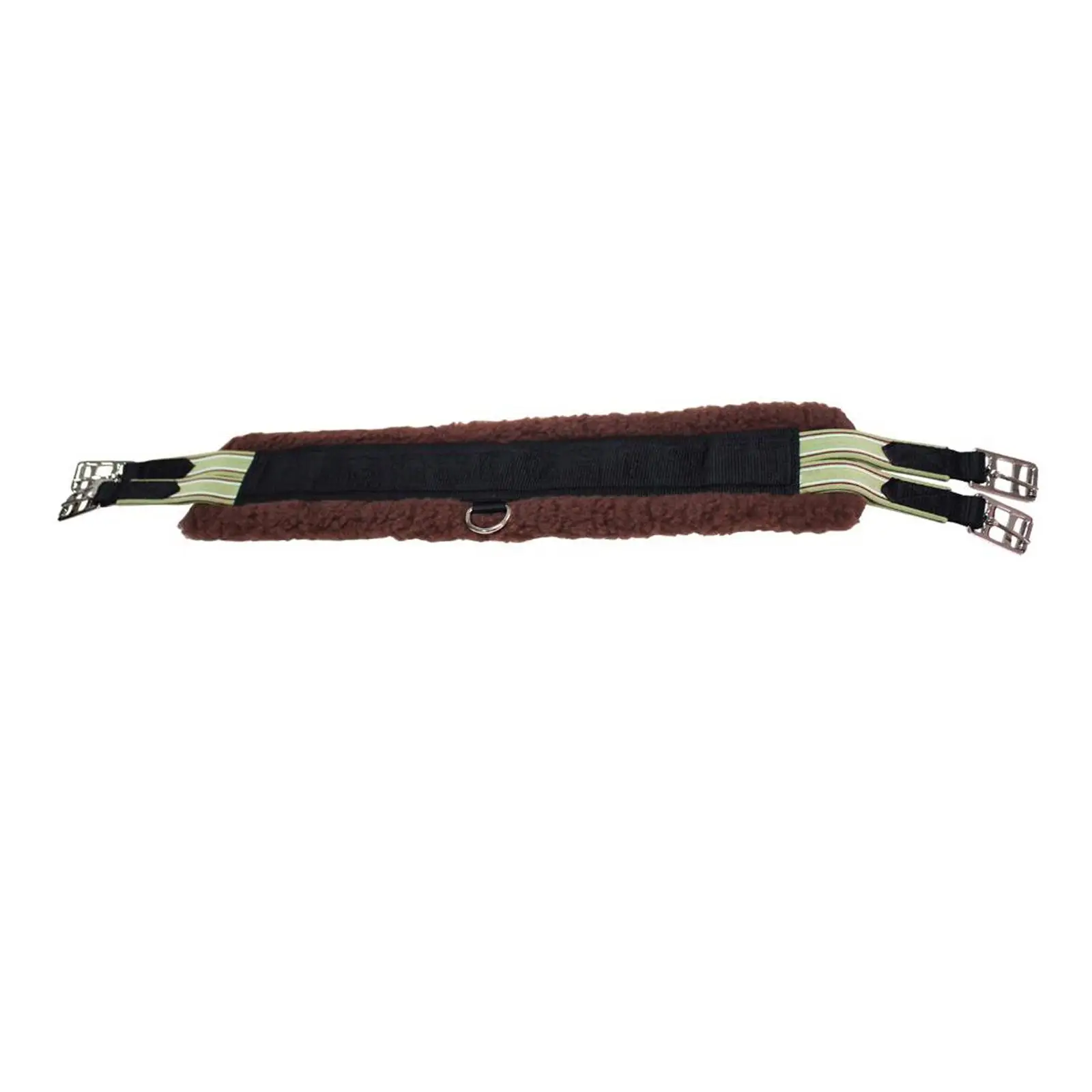 Dressage Short Strap Horse Girth Breathable Flannel Non Slip Webbing Stainless Steel Double Buckle for Competition Use