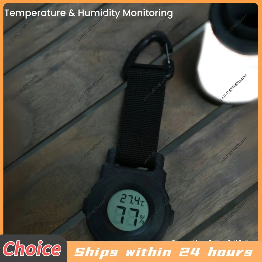 3D Printed - Thermometer Hygrometer MOLLE Accessory Mini Temperature Humidity Gauge for Backpack EDC Camping