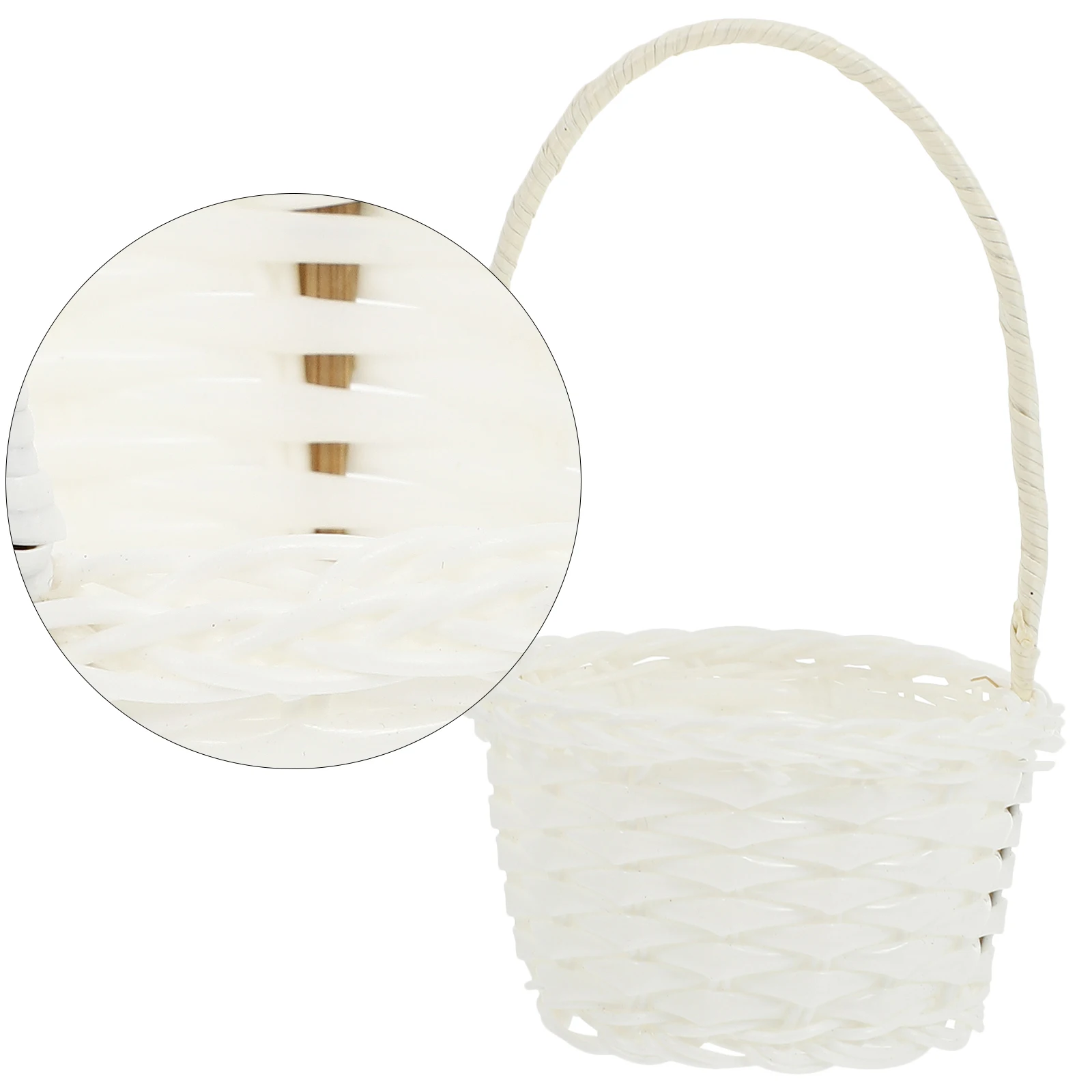 

Woven H Basket Mini Craft Adornment Portable Storage Photo Prop Decorative Gift Fruit Baskets Lightweight Practical
