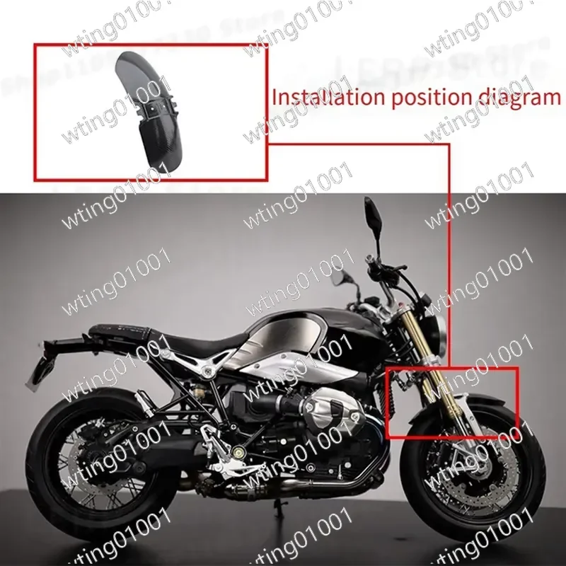 for BMW R NineT Scrambler Pure Racer Urban G/S Front Fender Mudguard Tire Hugger Splash Guard Protector X-T Style Accessory