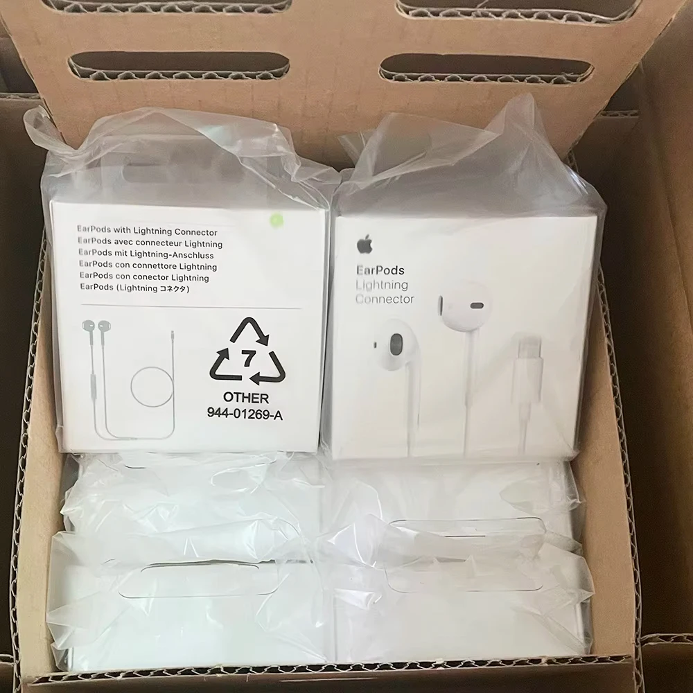 Apple EarPods For iPhone 16/15/14/13/12/11 Pro Max 7/8Plus X/XR/XS iPad In-Ear Earbuds For Lightning USB-C 3.5mm Wired Earphones