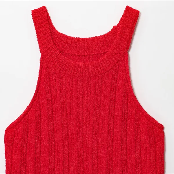 Autumn New Fashionable Simple Fringed Knitted Top