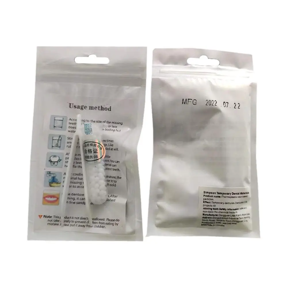 Kit de reparación temporal de dientes, pegamento para blanqueamiento dental, adhesivo para dentaduras postizas, huecos para dientes sólidos, W7V5, 5g/10g/15g/20g