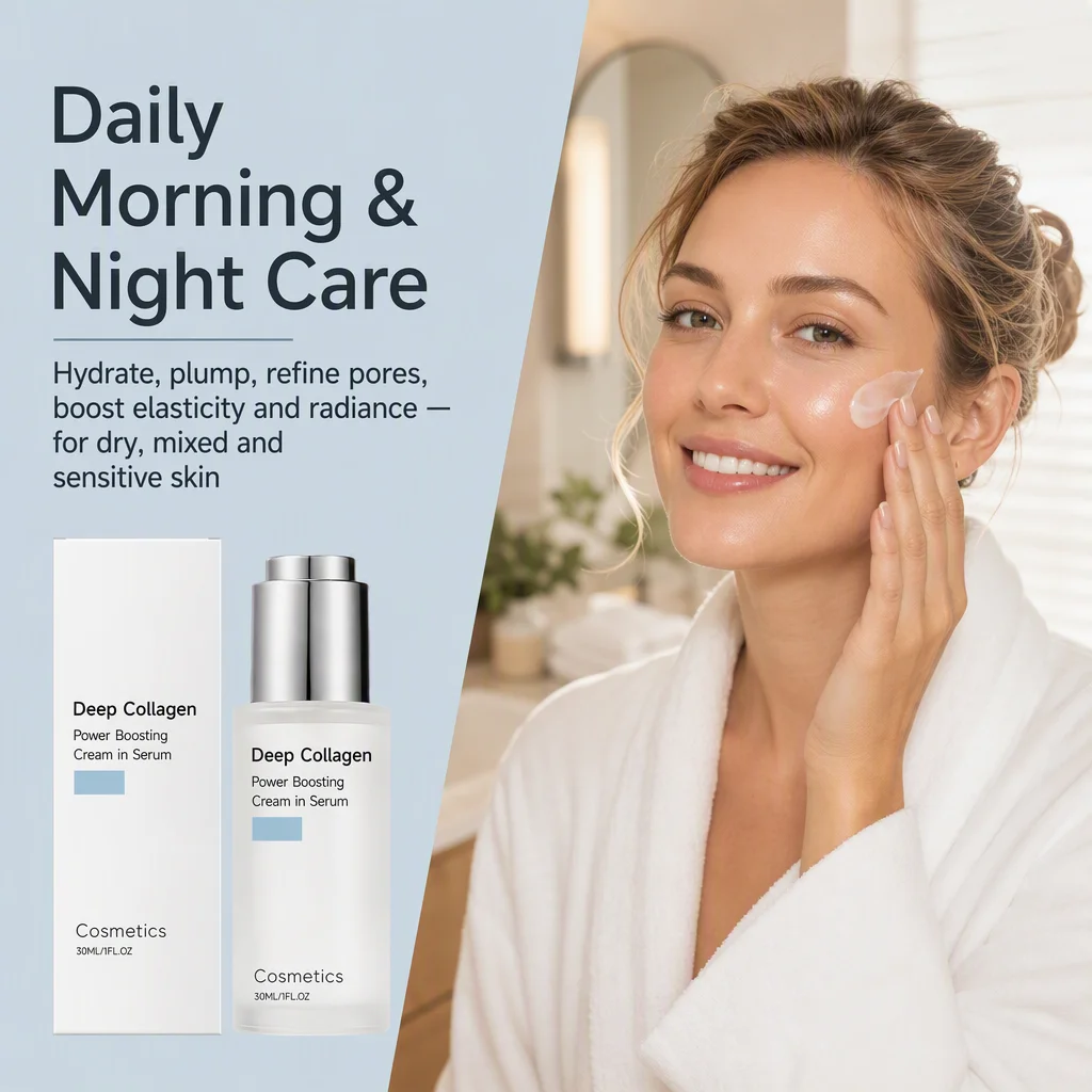Deep Collagen Boosting Cream in Serum Moisturizing Boost Skin Elasticity Enhance Skin Radiance For All Skin Skincare Primer Base