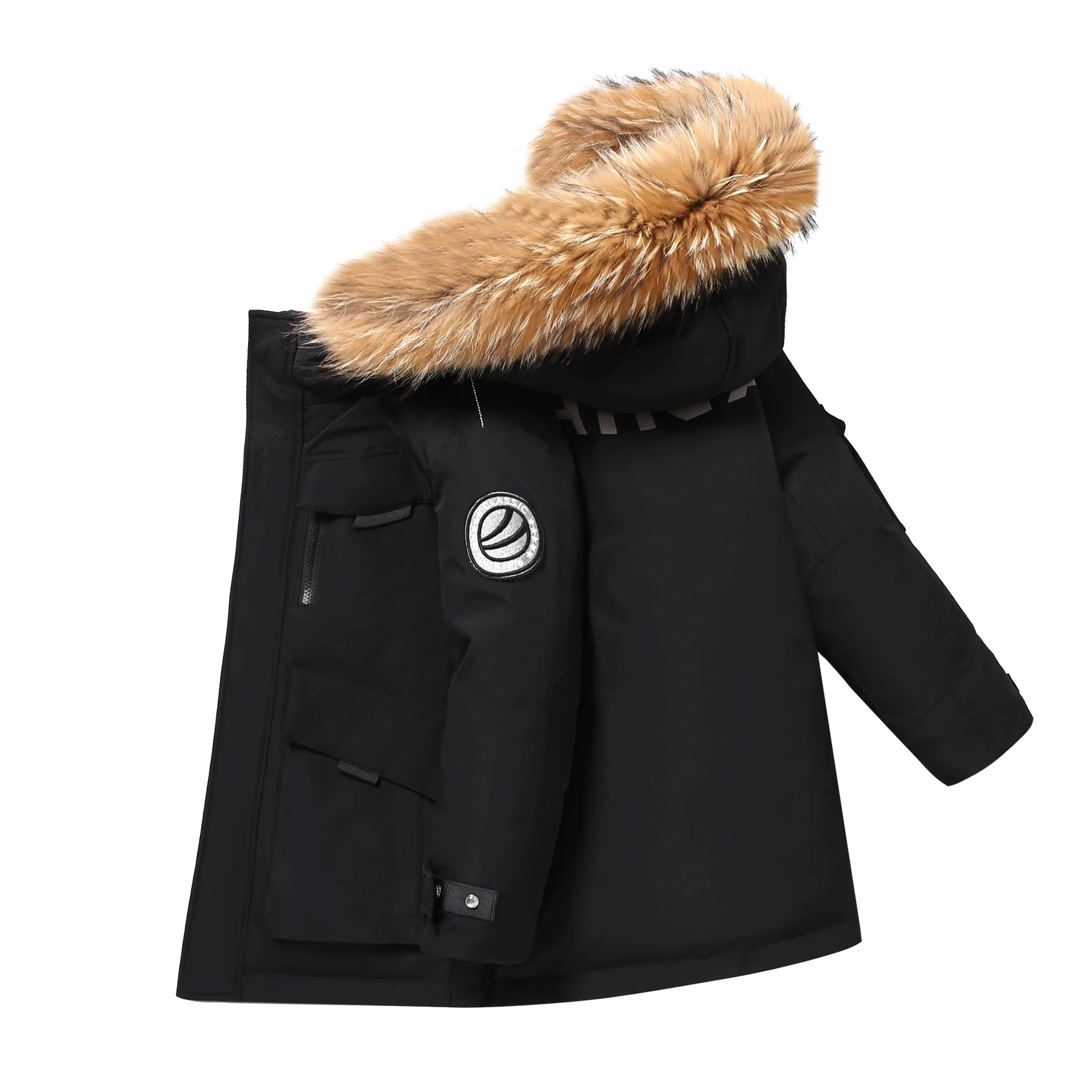 

OLEKID 2025 -30 Degree Winter Children Boy Down Jacket Waterproof Hooded Teen Boys Outerwear Coat 6-16 Years Kids Jacket Outfit