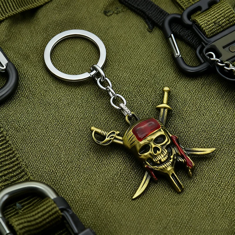 Noter جديد الرجال خمر الهيب هوب روك القراصنة الجمجمة المفاتيح 2 ألوان حامل معدني معلقة حلقة رئيسية ظهره اكسسوارات الديكور