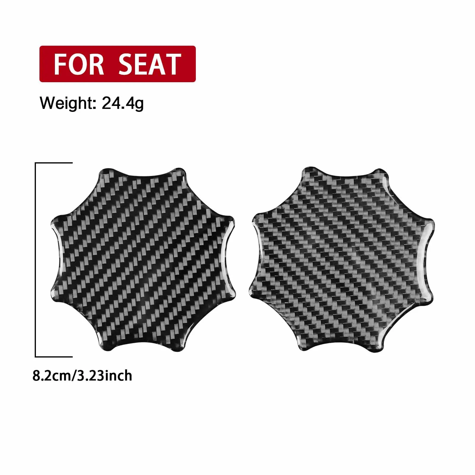 For SEAT Leon MK2 1P Cupra FR 2005—2012 Seat Adjustment Knob Panel / 3K Carbon Fiber+ Resin / 3mm Anti-Scratch view 4