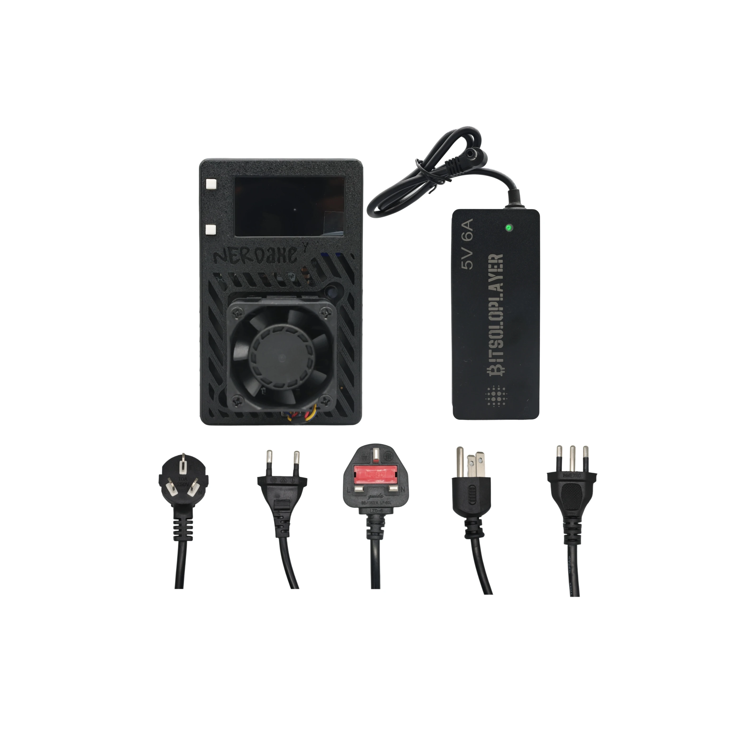 شريحة Nerdaxe Gamma 601 1.2TH/s BM1370 Asic الجديدة مع شاشة 1.9 بوصة BTC Solo Miner 2.4G WiFi/Hotspot Crypto Home BTC Miner