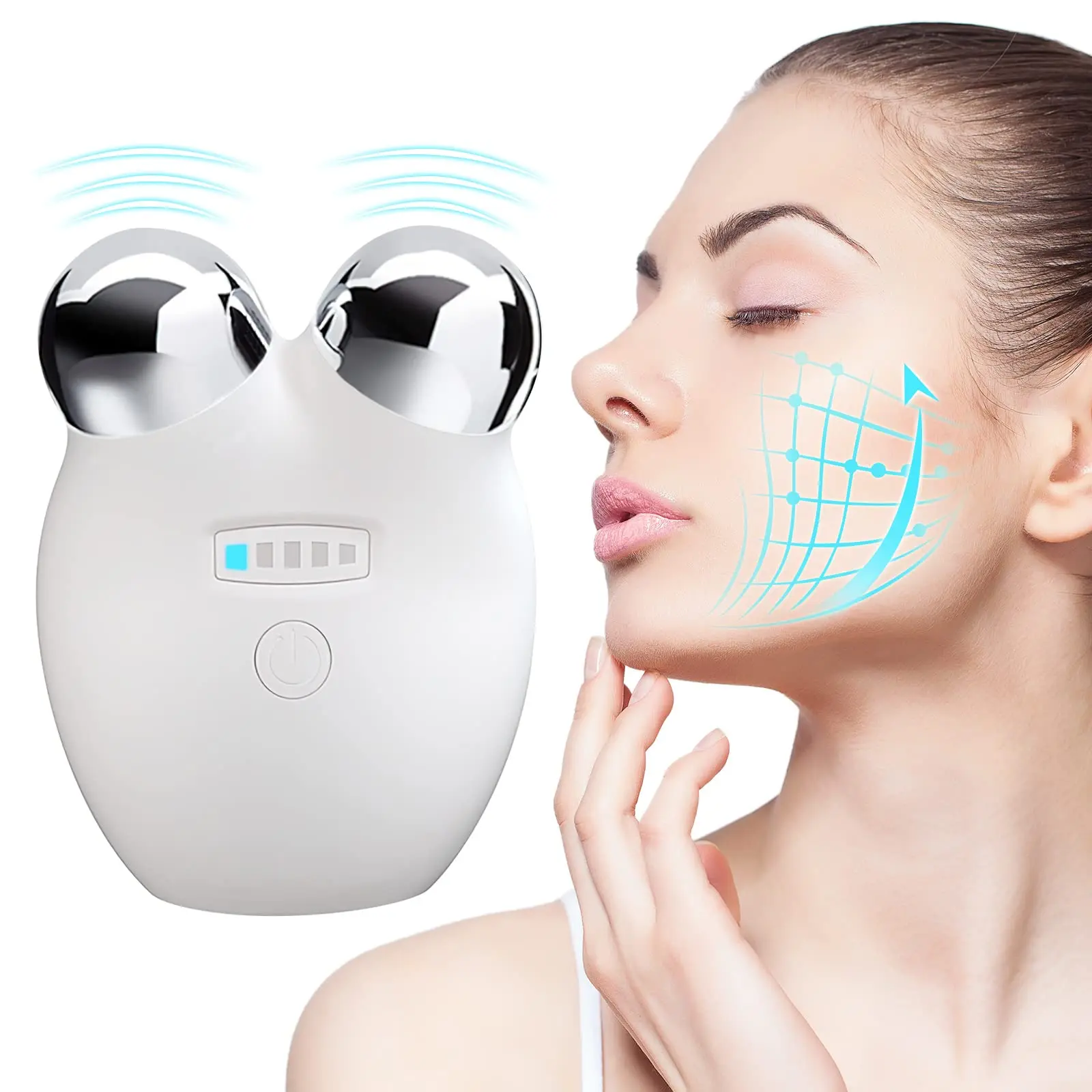 Microcurrent Face Lift Device Rechargeable Face Massager for Anti Aging and Wrinkle Skin Rejuvenation Double Chin Massager