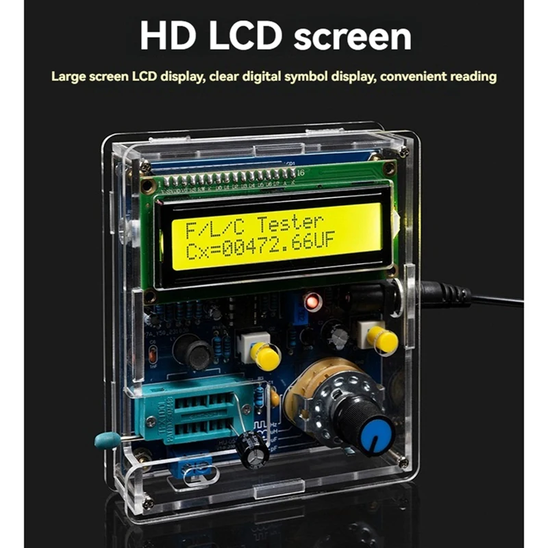 Capacità Induttanza Frequenza Misurazione Display Kit elettronico fai-da-te PCB Progetto di saldatura fai-da-te Pratica saldatura