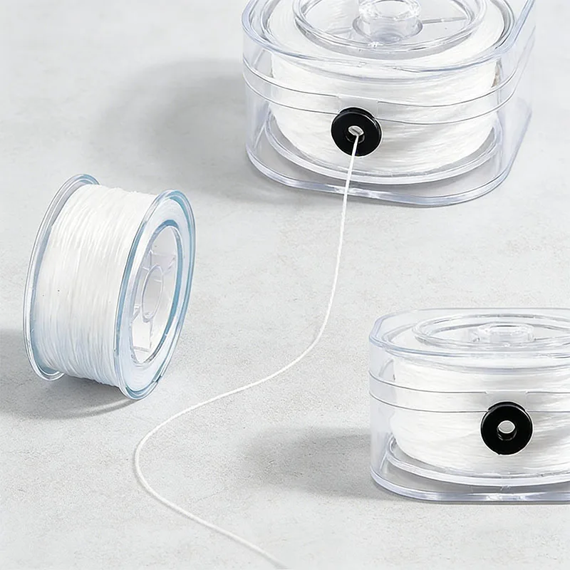 1Roll Non-Elastic Crystal Beading Cord 0.2-0.8mm for Bracelets Stretch Thread String Necklace DIY Jewelry Making Cords Line