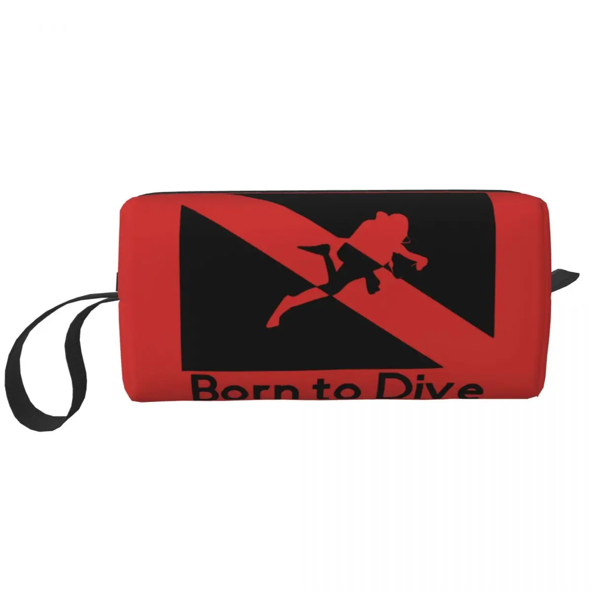 Custom Born To Dive Padi Flag Cosmetische Tas Grote Capaciteit Duiken Make-Up Case Beauty Opbergen Toilettassen Dop Kit Case Box