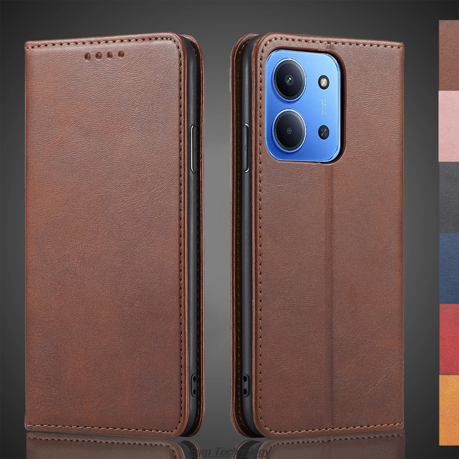 

Кожаный чехол с магнитным притяжением для Xiaomi Redmi 15C 4G 171 мм Global/173 мм, европейская кобура с откидной крышкой, сумки-кошельки Fundas Coque