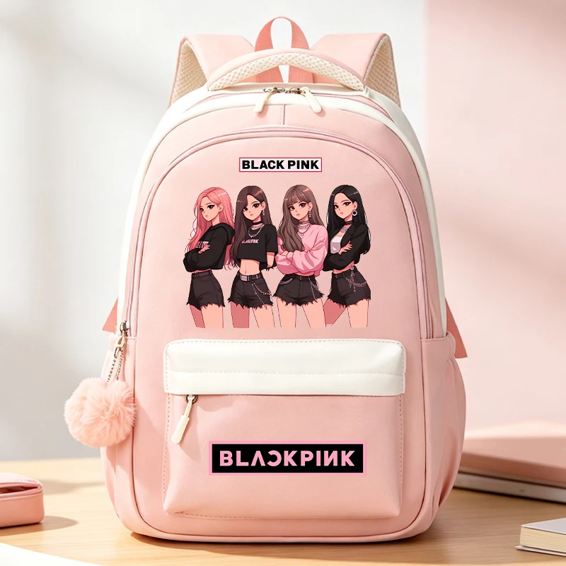 Mochilas Escolares de Alta Calidad BlackPink para Estudiantes, Mochila con Estampado de Anime Kpop BP, Mochila de Moda para Libros y Material Escolar