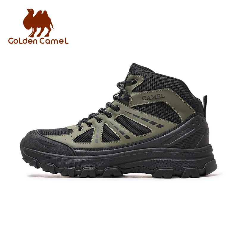 GOLDEN CAMEL Men's Hiking Shoes Outdoor High-top Climbing Boots Sports Anti-collision Grip Cushion Casual Trekking Shoes for Men
