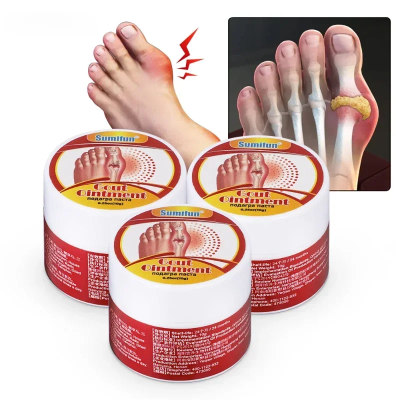 Gout Treatment Cream Arthritis Rheumatism Ointment Muscle Joints Toes knees Swelling Pain Relief Medical Plaster joint care