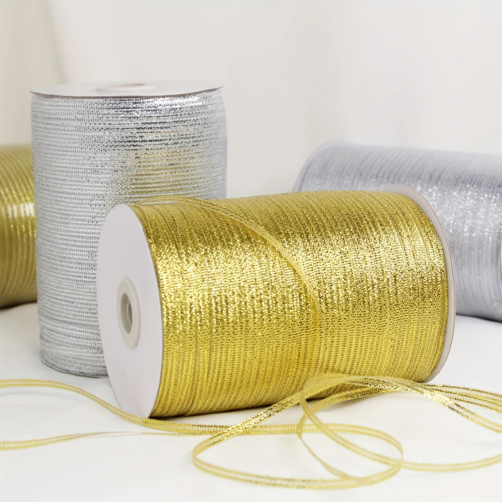 Ruban d'emballage de boîte-cadeau de 20Yards, ruban à paillettes, ceinture d'emballage cadeau pour bricolage, ruban d'embellissement de mariage et de noël, accessoire de couture