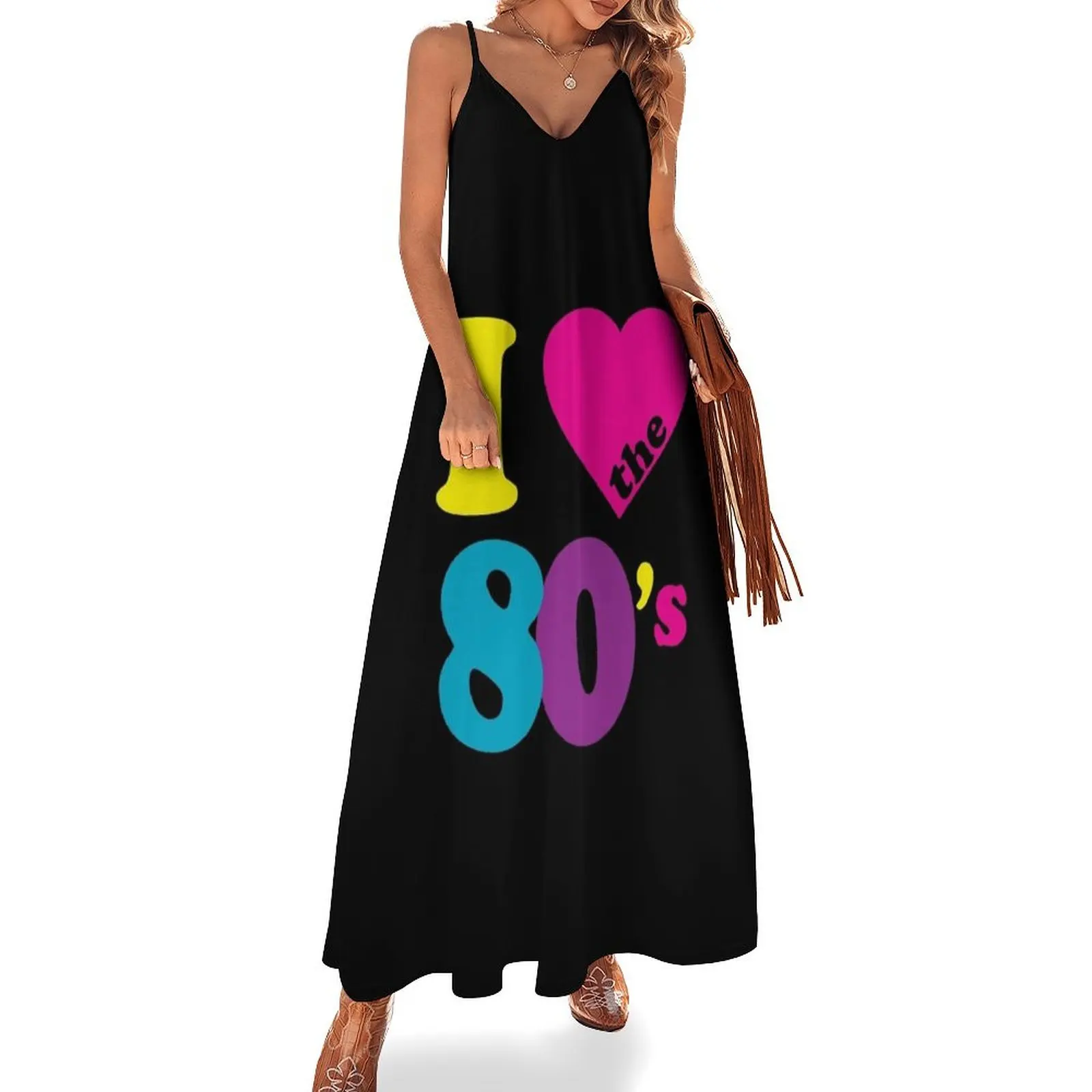 

I Love The 80S Shirt Sleeveless Long Dress Women's summer long dress Dresses dresses women summer 2025 Dress