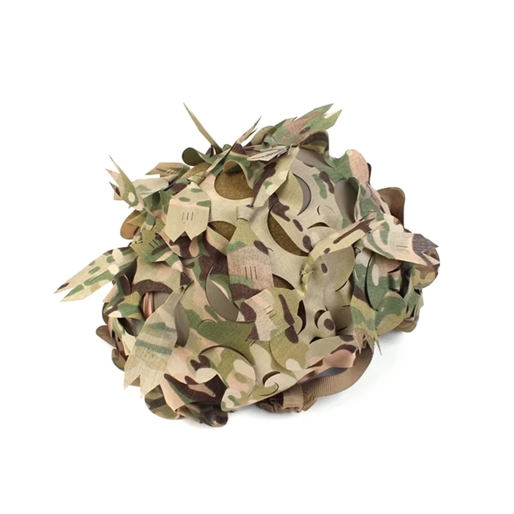 Outdoor PREDATOR GHILLIE Helmet Cover Camouflage Cloth 3D Camo Net