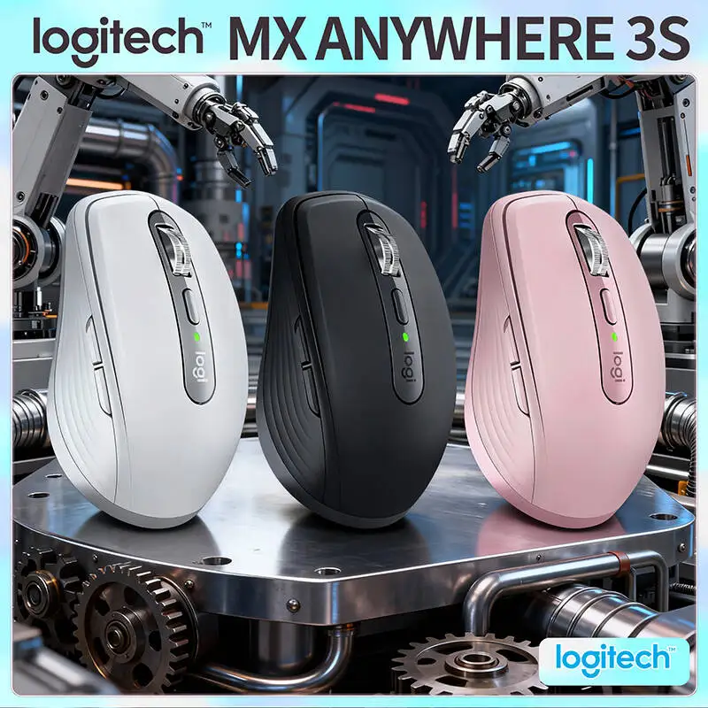 

Компактная мышь Logitech MX Anywhere 3S, эргономичный дизайн, перезаряжаемая, с быстрым прокруткой для портативных ПК Mac