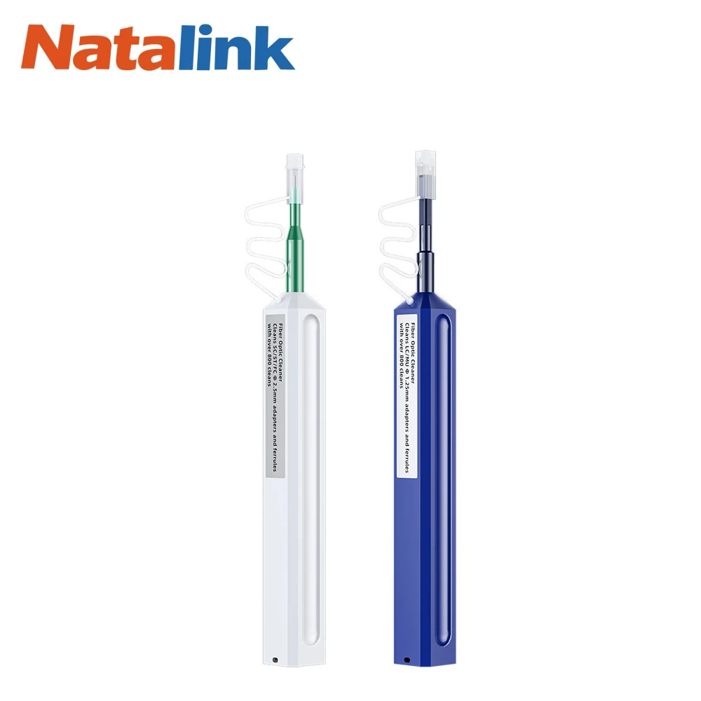 Natalink Optical Fiber Cleaner Pen for SC FC ST LC MU Connectors with 800 Cleanings for FTTH Efficient Fiber Maintenance Tool