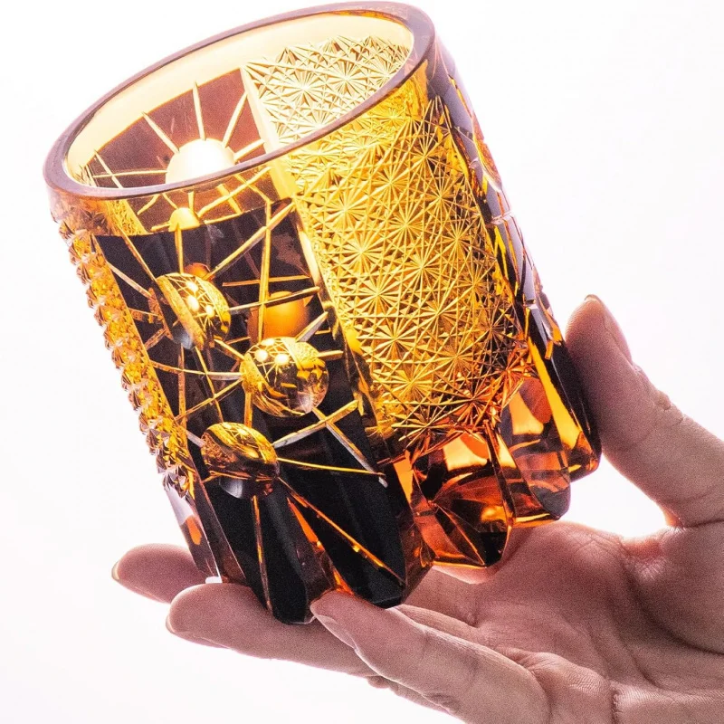 Amber Planet Crystal Glass Luxurious Cold Drink Cup For Whiskey Whisky XO Chivas Brandy Whiskey Vodka Shochu, Etc Dropshipping
