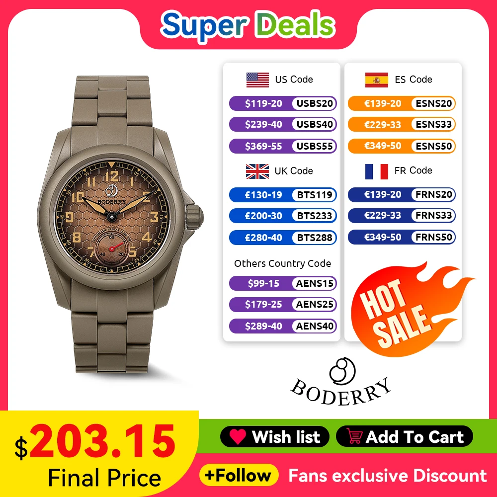 Titanium Sport Watch - BODERRY Field Watch VOYAGER S72 –