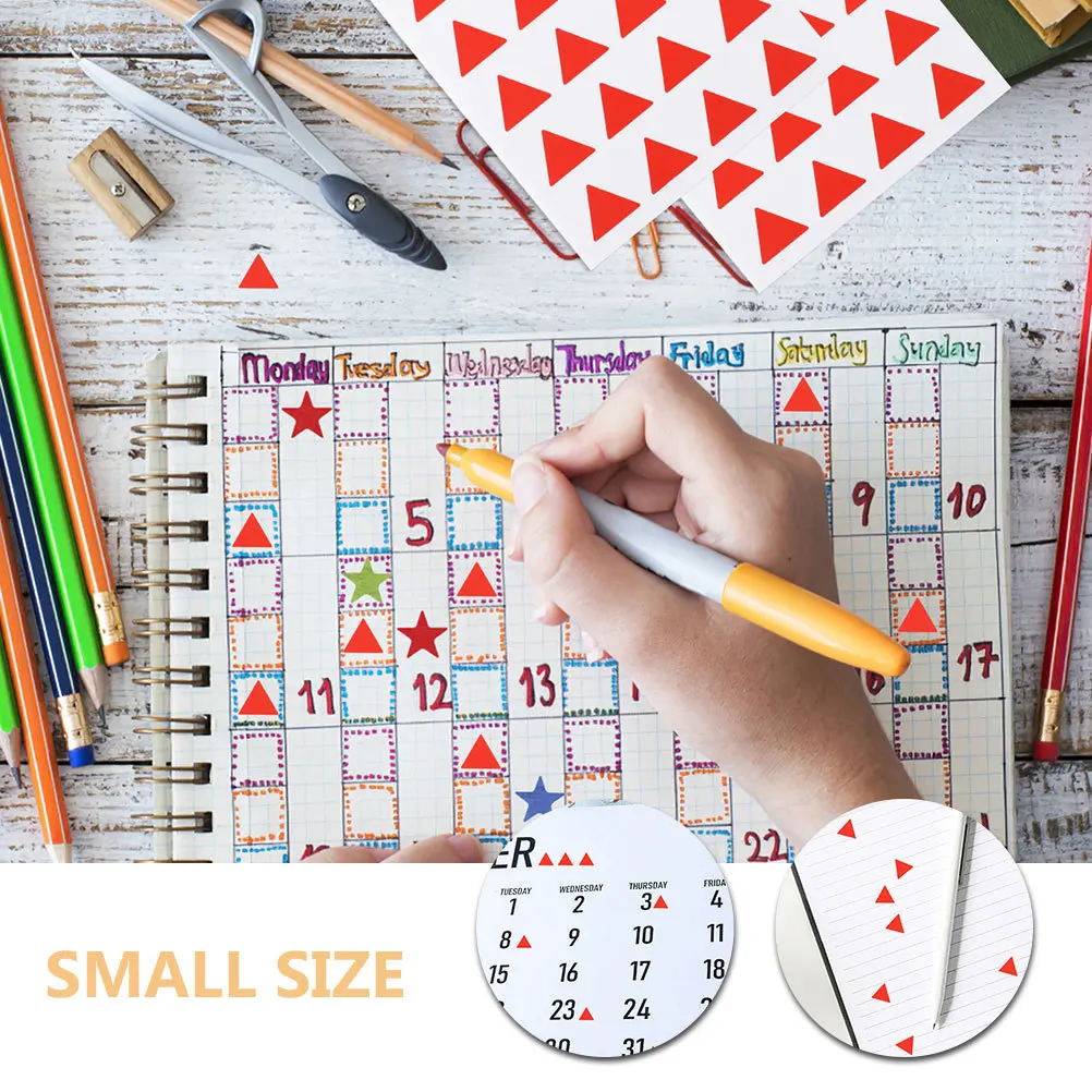 576Pcs Classification Triangle Stickers Self Adhesive Label Sticker for Office School Home Use Marking Sticker Decorative Label