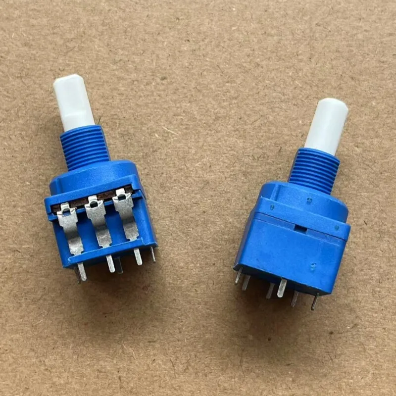 For R16 Type Single Potentiometer B500K B504 Through Hole 6Pin Push Switch Rotary Potentiometer