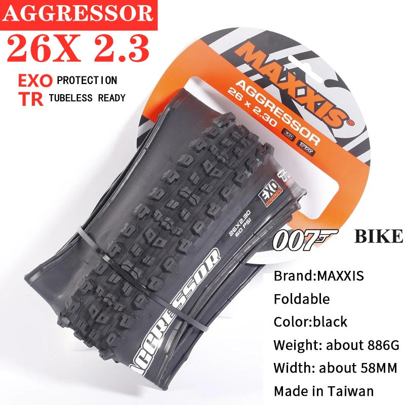 MAXXIS 29 AGGRESSOR 접이식 MTB 산악 자전거 타이어, EXO 보호 TR 튜브리스 29er, 26x2.3, 27.5x2.3/2.5, 29x2.5, 1 개