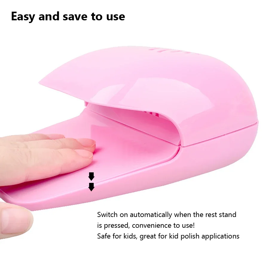 サロンや家庭用のミニポータブルネイルポリッシュドライヤーファン、ネイルアートチップ乾燥ブロークーラー