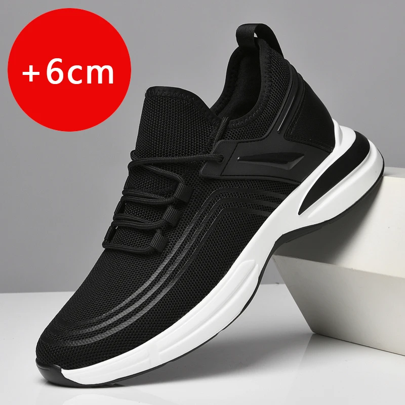 Summer Hot sale male comfortable elevator shoe fashion skate shoes men lace-up classic Mens sneakers Soft leather men's shoes