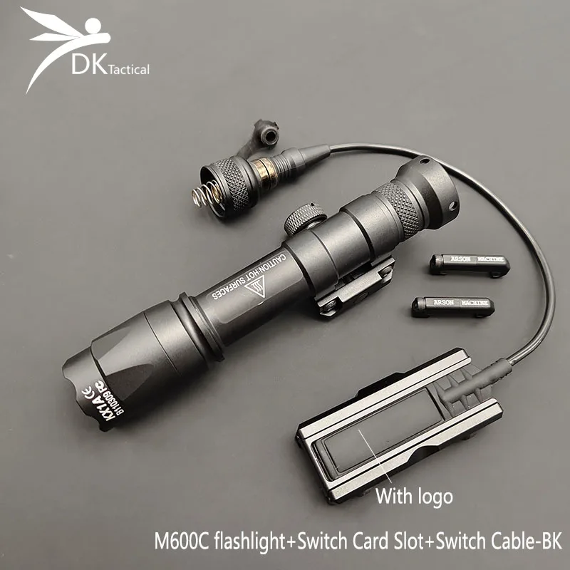 Tactical M600C M300C LED Scout Light Hunting M300 M600 Flashlight Metal Cable Clip Remote Switch Slot Fit 20mm Picatinny Rail