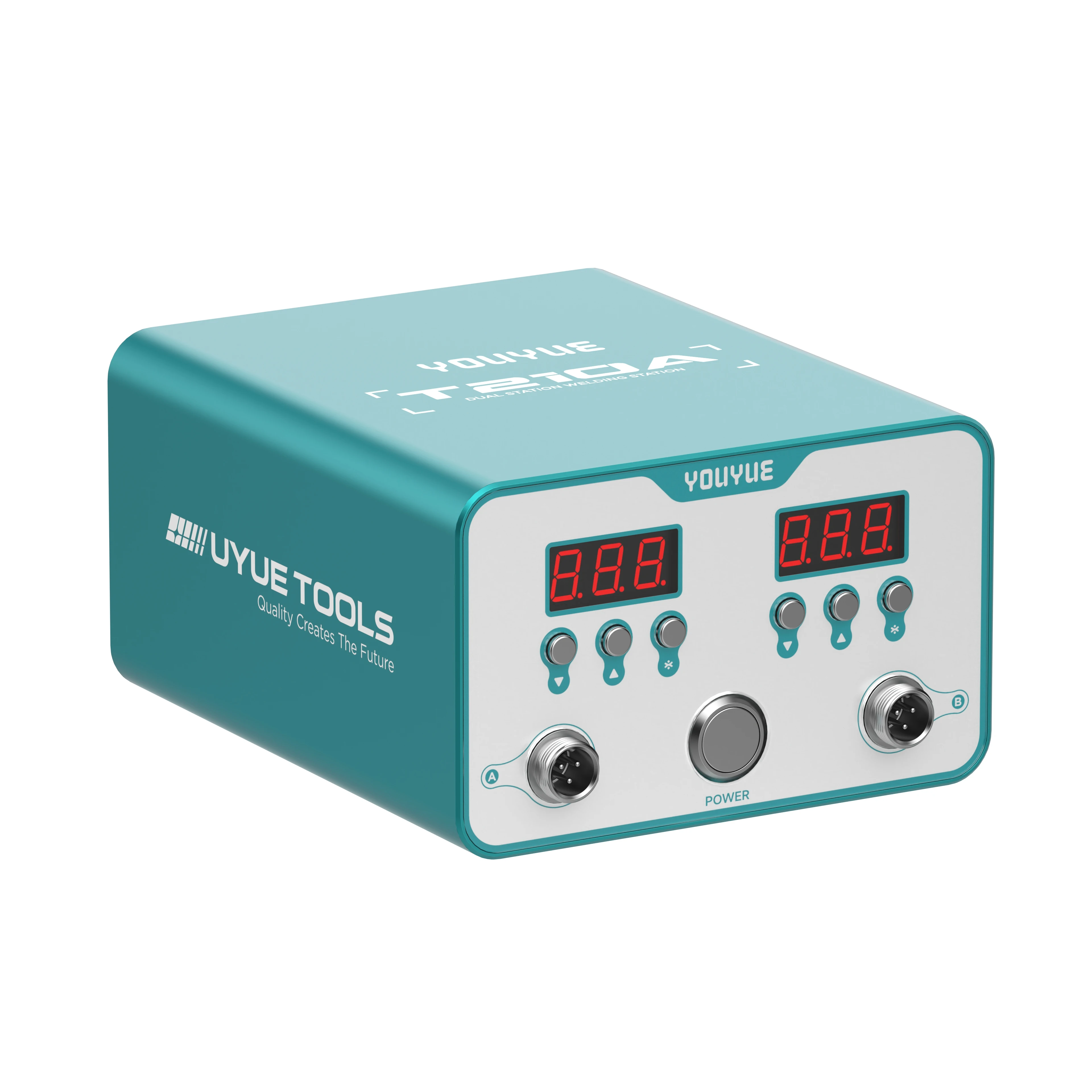 UYUE T210A Digital Dual Soldering Station for Electronics Repair 120W with Auto Sleep & Temp Alarm