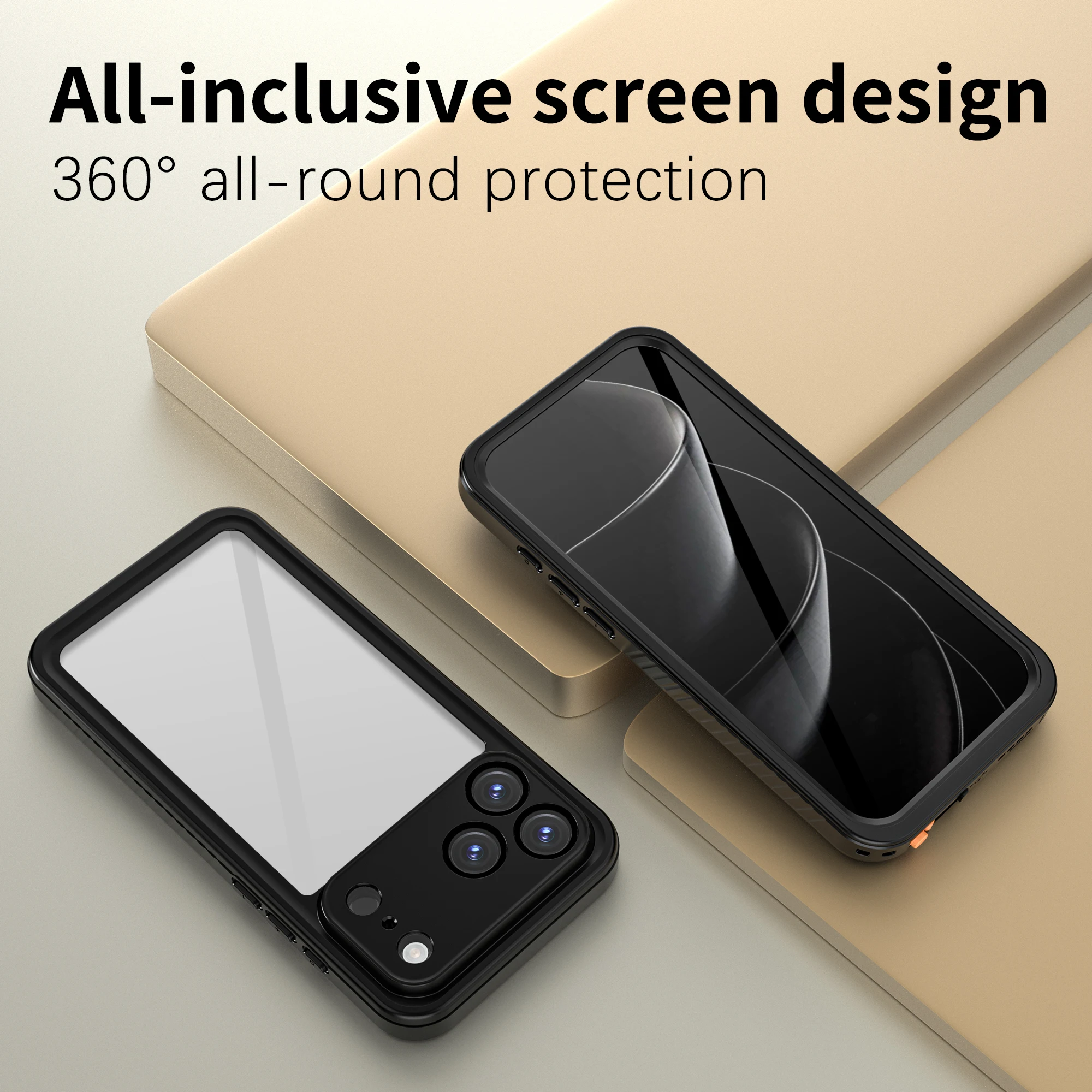 IP68 Wasserdichtes Gehäuse für iPhone 18 Pro Max 17e 16e 16 Pro Max 15 14 Sturzsichere Vollschutz-Hülle Robuste Schutzhülle – Detail 5