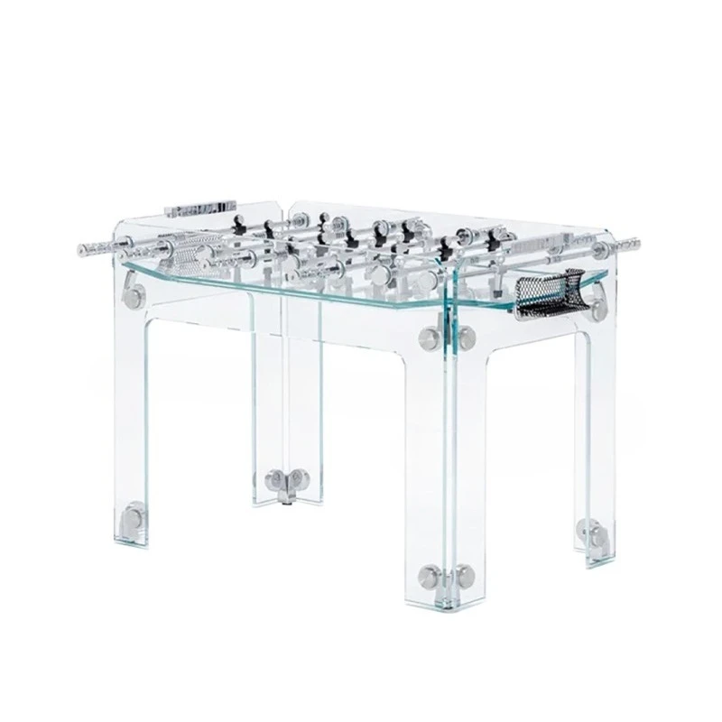 Transparent suspended tempered glass table football table, villa leisure table football