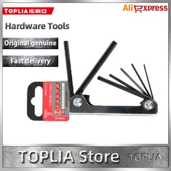 TOPLIA Allen key WR017023 7-piece Set Folded Cr-V Multi-size Home Portable Repair Hex Wrench Set