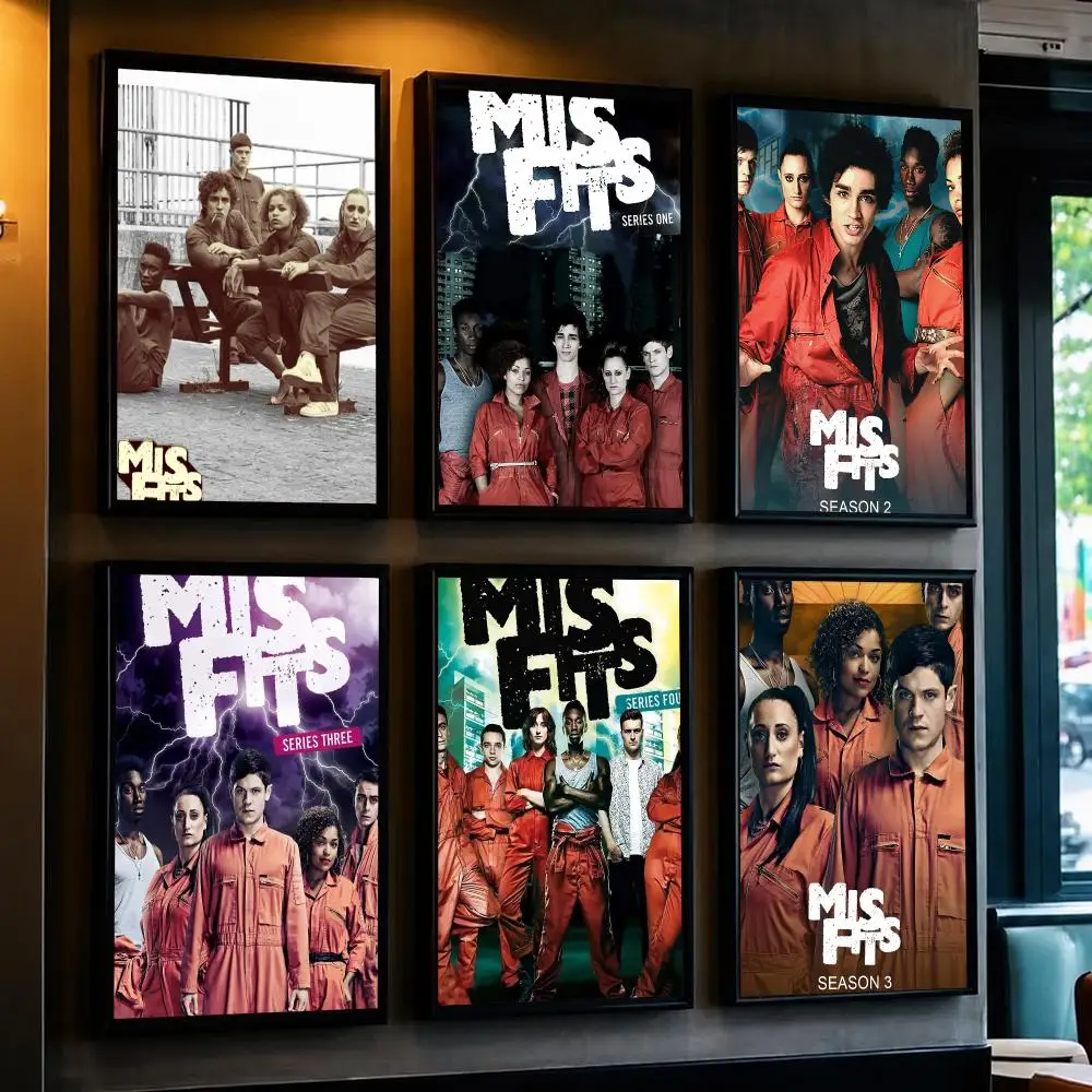 tv series M-Misfits-S Poster Minimalist Wall Sticker for Cafe Office Bar Home Decor and Gift