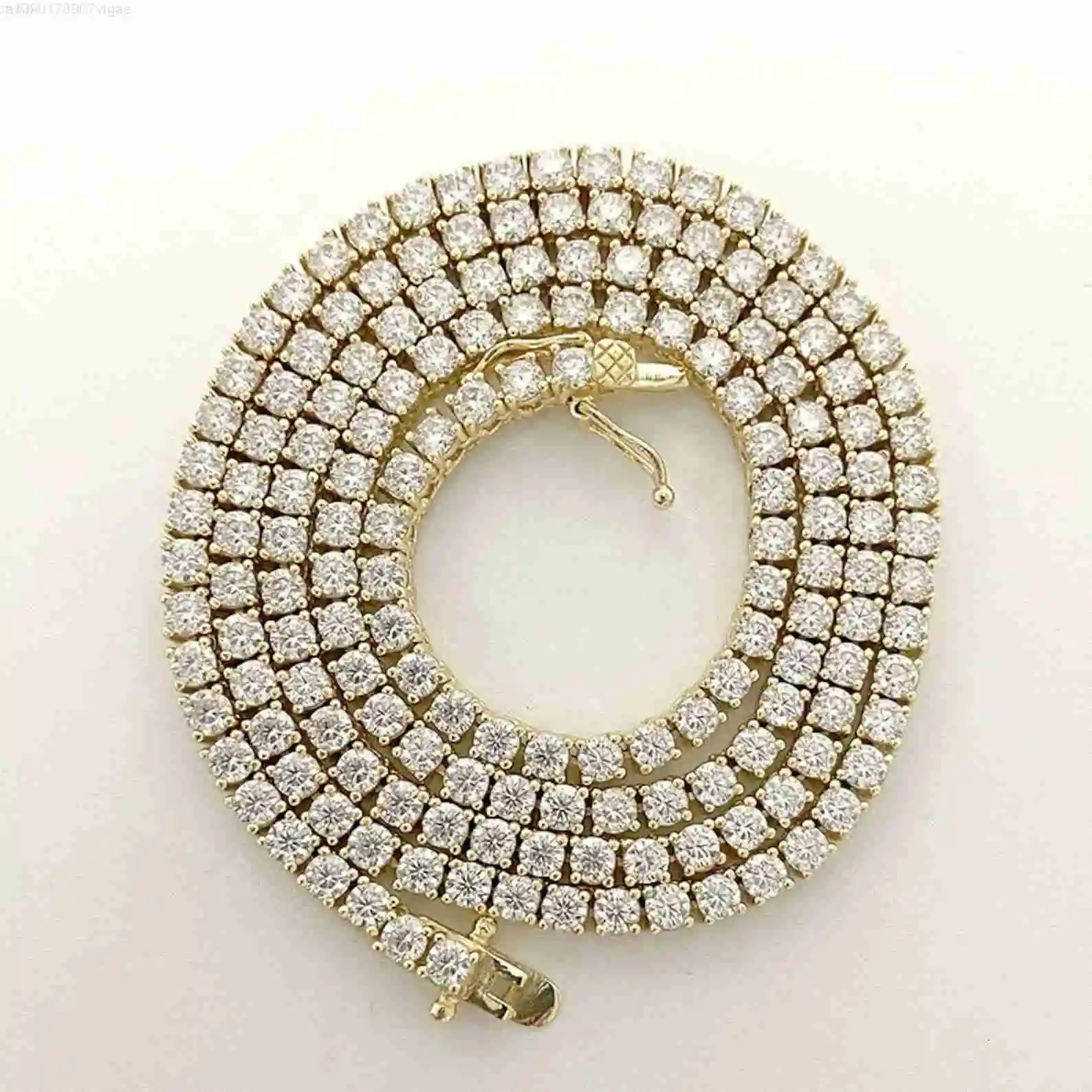 

High Quality 925 Sterling Silver Tennis Chain Hip Hop Jewelry 5mm Vvs Tennis Chain Moissanite