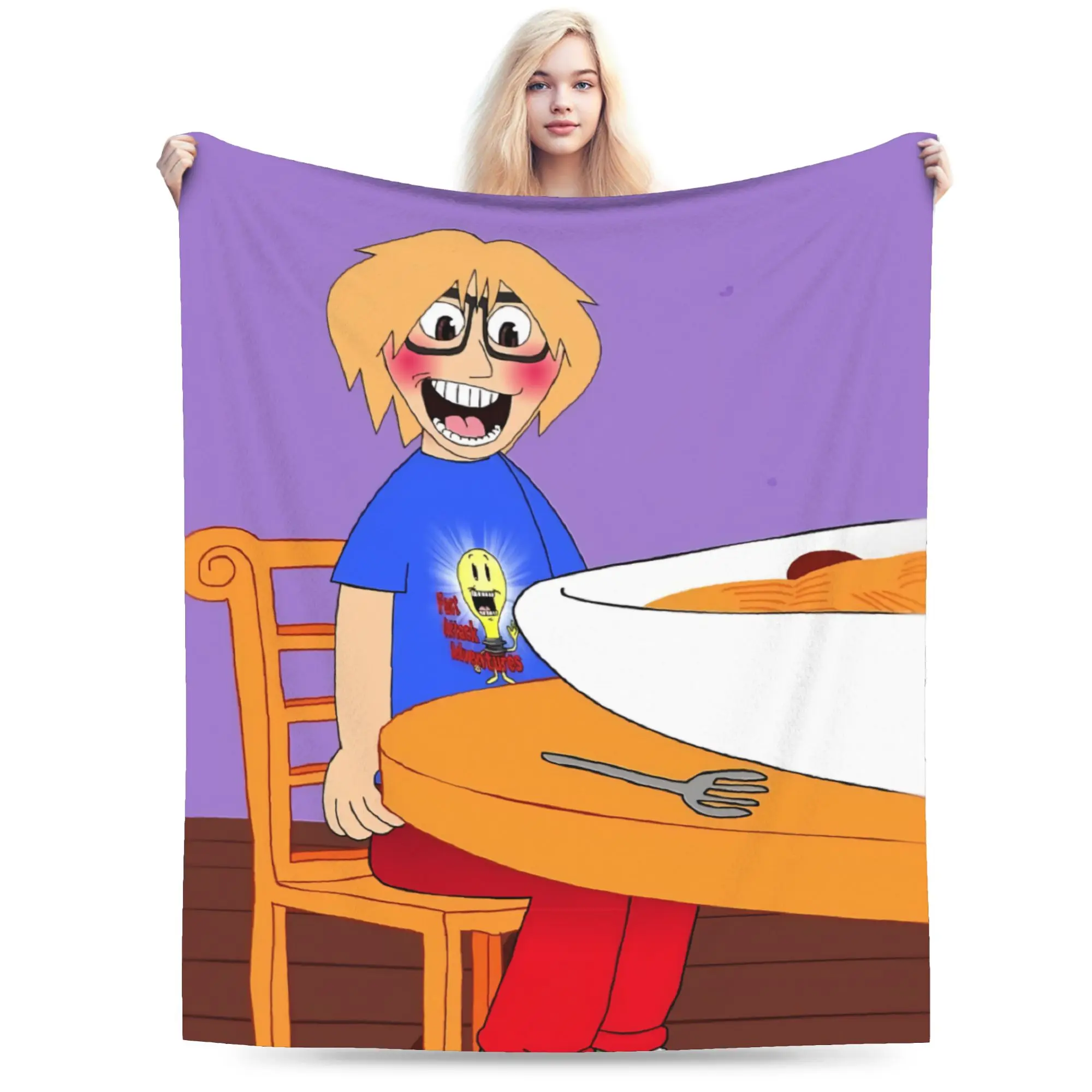 Super Soft F-Fact A-Attack Adventures Throw Blanket Premium Flannel Fleece Lightweight Bed Blanket Warm Plush Blankets