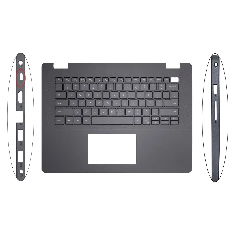 حافظة كمبيوتر محمول أصلية جديدة لأجهزة Dell Vostro V3400 V3401 V3405 Palmrest الغطاء العلوي للوحة المفاتيح حافظة قاعدة سفلية 0CX6T3 0GR6XD #5