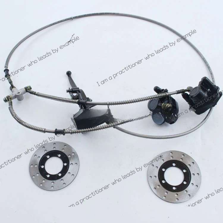 

for Four-wheel kart beach car accessories front handbrake one to two hydraulic brake pump disc brake assembly
