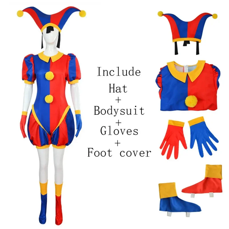 Costume de Cosplay LYus Pomni pour Enfant, Combinaison Sexy, Dessin Animé, Théâtre, Ragatha Jax Caine, Cadeaux de Noël