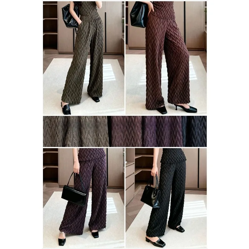 

Miyake Pleated 2025 Winter New Handmade Pleated Casual Trousers Pleated Senior Sense of Hundred Temperament Trousers Female